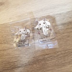 kyubey Shrinky Dinks pins
